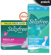 Stayfree Maxi Thick Pads (Regular)-20 Per Pack