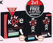 Kotex Daily Protect Fits Any Everyday Freshness Pantyliners Underwears Value Pack (Slim)-88 Per Pk