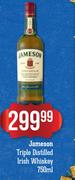 Jameson Triple Distilled Irish Whisky-750ml 