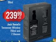 Jack Daniel's Tennessee Whisky-750ml & 2 Glasses-Per Pack