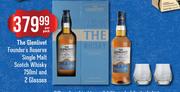 The Glenlivet Founder's Reserve Single Malt Scotch Whisky-750ml & 2 Glasses-Per Pack