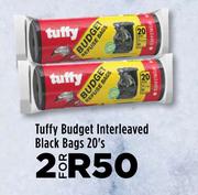 Tuffy Budget Interleaved Black Bags-For 2 x 20's