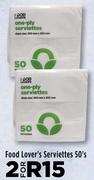 Food Lover's Serviettes-For 2 x 50's