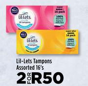 Lil-Lets Tampons Assorted-For 2 x 16's 
