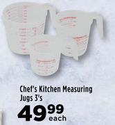 Chef's Kitchen Measuring Jugs-3's Each