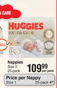 Huggies Extra Care Nappies (Size 0) 25 Pack-Per Pack