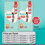Pampers Pants Value Pack (Sizes 3-6)-Per 2 Pack