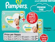Pampers Premium Care Nappies Value Pack (Size 1-2)-Per 2 Packs