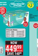 Pampers Double Protection Active Baby Ultra Skin Comfort Nappies (Size 2-5)-Per Pack