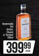 Inverroche Gin Amber Classic Or Verdant-750ml Each