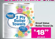 Great Value Roller Towels-2s Per Pack
