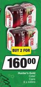 Hunter's Gold Cider Cans-For 2 x 6 x 440ml