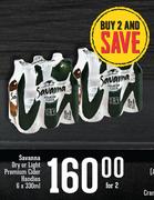 Savanna Dry Or Light Premium Cider Handies-For 2 x 6 x 330ml