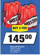 Bacardi Breezer Spirit Cooler (All Variants)-For 2 x 6 x 275ml