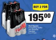 Red Square Energising Vodka (All Variants) Handies-For 2 x 6 x 275ml