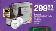 Cruxland Kalahari Gin/ Black Truffle Gin And 2 Glasses Gift Pack-750ml Per Pack