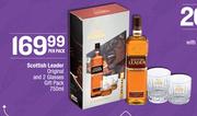 Scottish Leader Original And 2 Glasses Gift Pack-750ml Per Pack