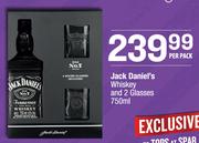 Jack Deniel's Whiskey And 2 Glasses-750ml Per Pack