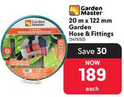 Garden Master 20m X 122mm Garden Hose & Fittings 347650-Each