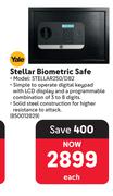 Stellar Biometric Safe 850012829-Each