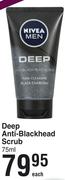 Nivea Deep Anti-Blackhead Scrub-75ml