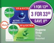 Dettol Hygiene Soap Assorted-For 3 x 175g 