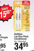 Softlips Lip Duo Pack Conditioner Assorted-2g 