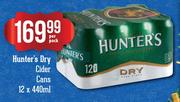 Hunter's Dry Cider Cans-12 x 440ml Per Pack