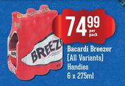 Bacardi Breezer Handies-6 x 275ml Per Pack