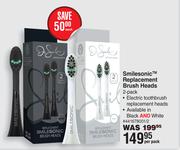 Dr.Smile Dentalmate Smile Sonic Replacement Brush Heads 2 Pack-Per pack