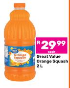 Great Value Orange Squash-2L Each