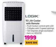 Logik 15L Air Cooler With Remote
