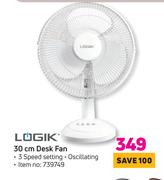 Logik 30cm Desk Fan