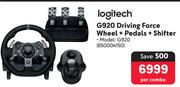 Logitech G920 Driving Force Wheel + Pedals + Shifter For Model G920-Per Combo