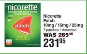 Nicorette Patch 10mg/15mg/25mg-7 Patches Assorted