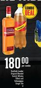 Scottish Leader Original Blended Scotch Whisky 750ml & Schweppes Ginger Ale 1L-Per Combo