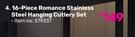 Romance 16-Piece Stainless Steel Hanging Cutlery Set-Per Set