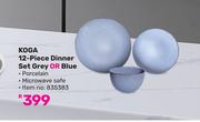 Koga 12-Piece Dinner Set (Grey Or Blue)-Per Set 