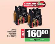 Carling Black Label Handies-For 2 x 6 x 330ml