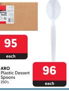 Aro Plastic Dessert Spoons-250's Pack