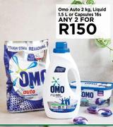 Omo Auto 2Kg, Liquid 1.5L Or Capsules 16s-For 2