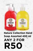 Nature Collection Hand Soap Assorted-For 2 x 400ml