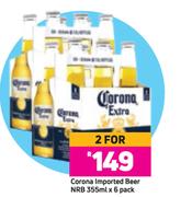 Corona Imported Beer NRB 6 Pack-For 2 x 355ml