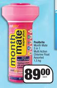 Poolbrite Month Mate 5 In 1 Multi Action Chlorine Float Assorted-1.5Kg Each
