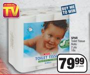 Spar Toilet Tissue Rolls 2 Ply-18 Per Pack