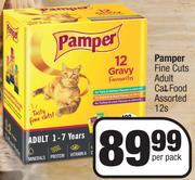 Pamper Fine Cuts Adult Cat Food Assorted- 12's Pack