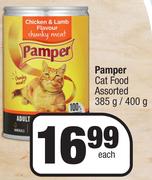 Pamper Cat Food Assorted- 385g / 400g