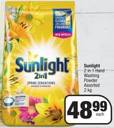 Sunlight 2 In 1 Hand Washing Powder Assorted- 2Kg
