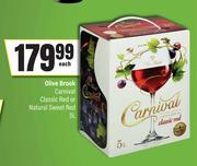 Olive Brook Carnivel Classic Red Or Natural Sweet Red-5L Each