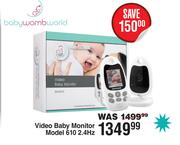 Baby Womb World Video Baby Monitor Model 610 2.4Hz
